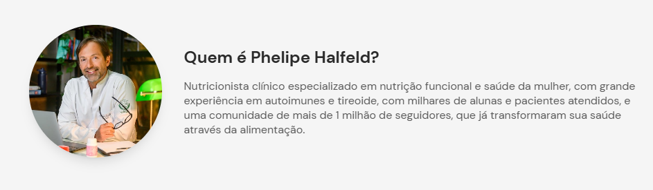 Nutricionista Phelipe Halfeld em seu consultório